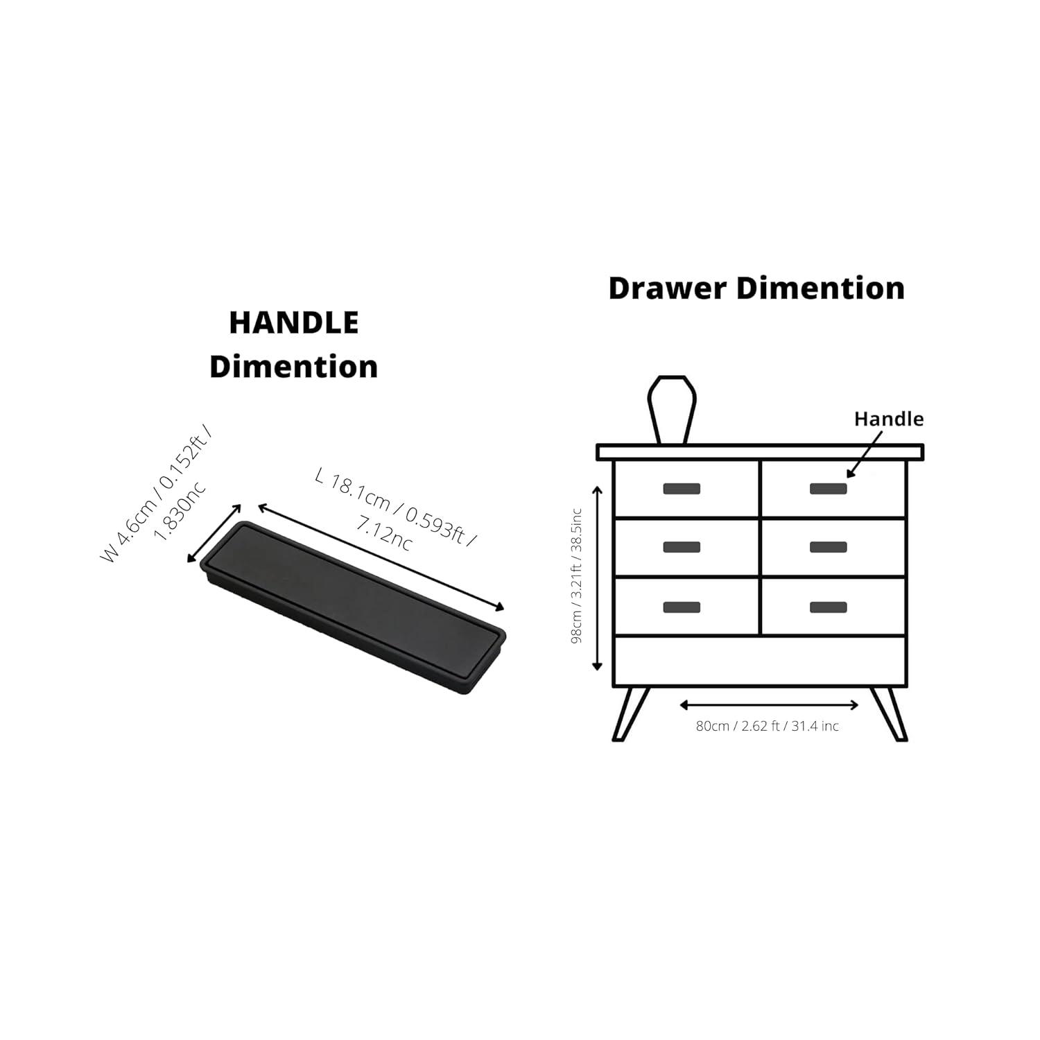 Concealed Square Handle Knob - M A N T A R A