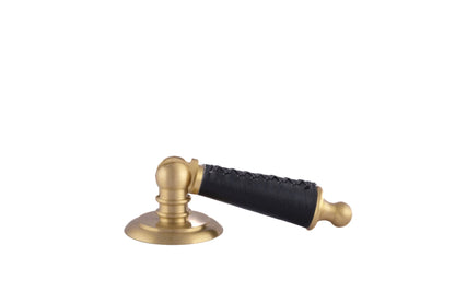 Austere Drop Knob /Door knob  / Brass/ Leather  /  M A N T A R A