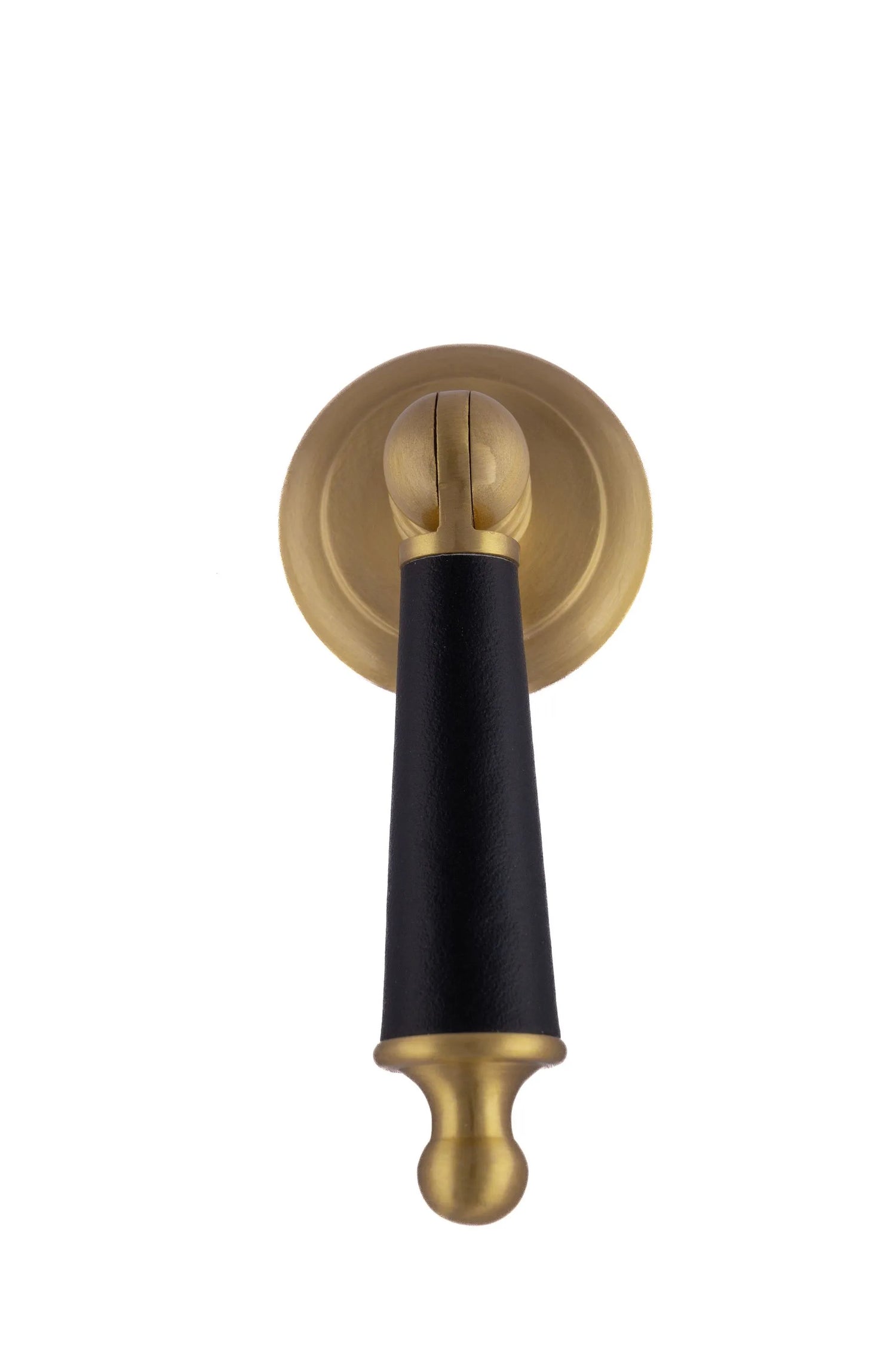 Austere Drop Knob /Door knob  / Brass/ Leather  /  M A N T A R A