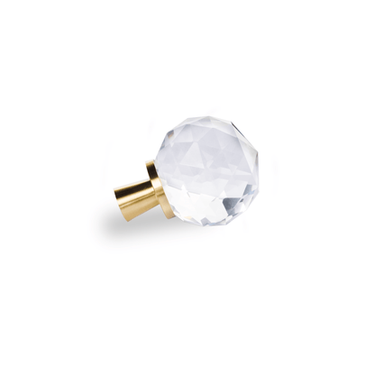 Quartz Handle Knob 30mm / White / Crystal - M A N T A R A
