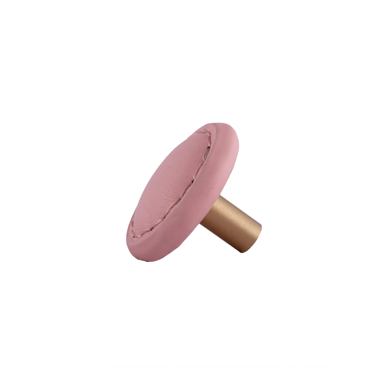 Sofia Round knob Knob 33mm / Pink / Leather - M A N T A R A
