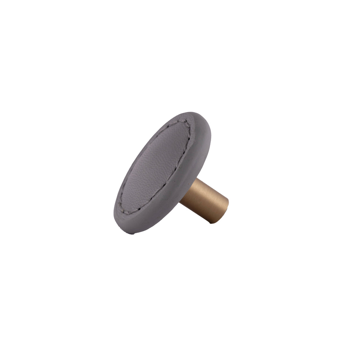 Sofia Round knob Knob 33mm / Grey / Leather - M A N T A R A