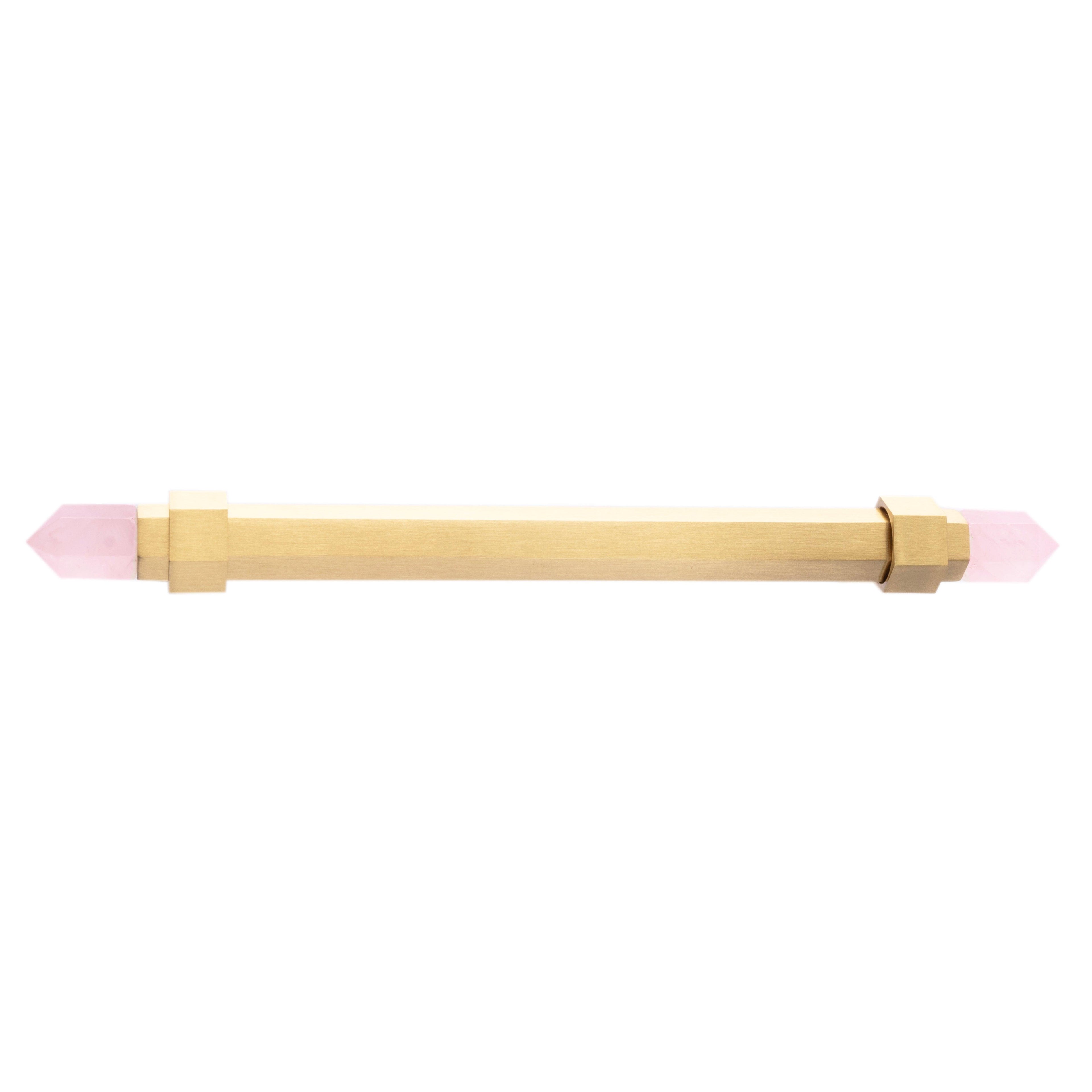 Quartz Handle Knob 185mm / Pink / Crystal - M A N T A R A