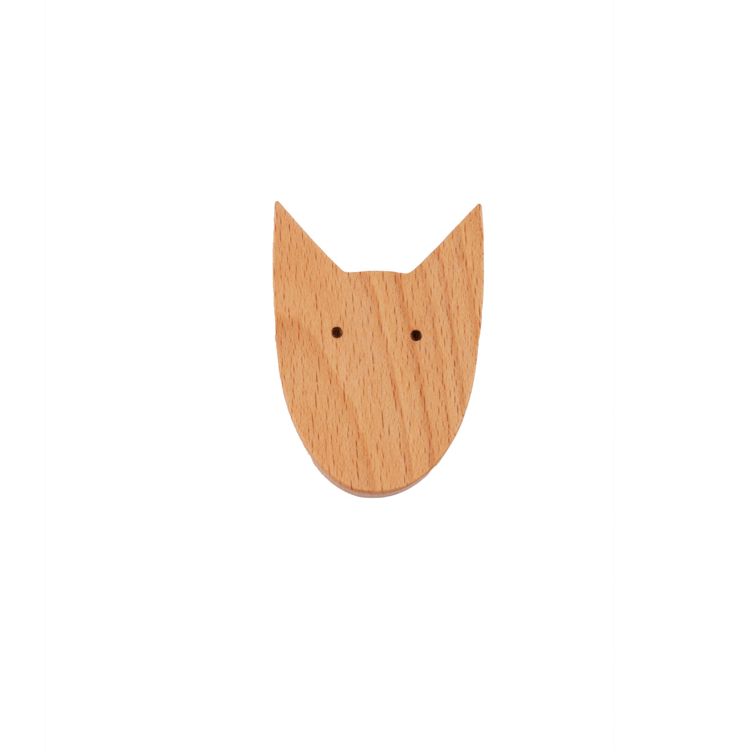 Dog Wooden Knob Hook 70mm / Beige / Wood - M A N T A R A