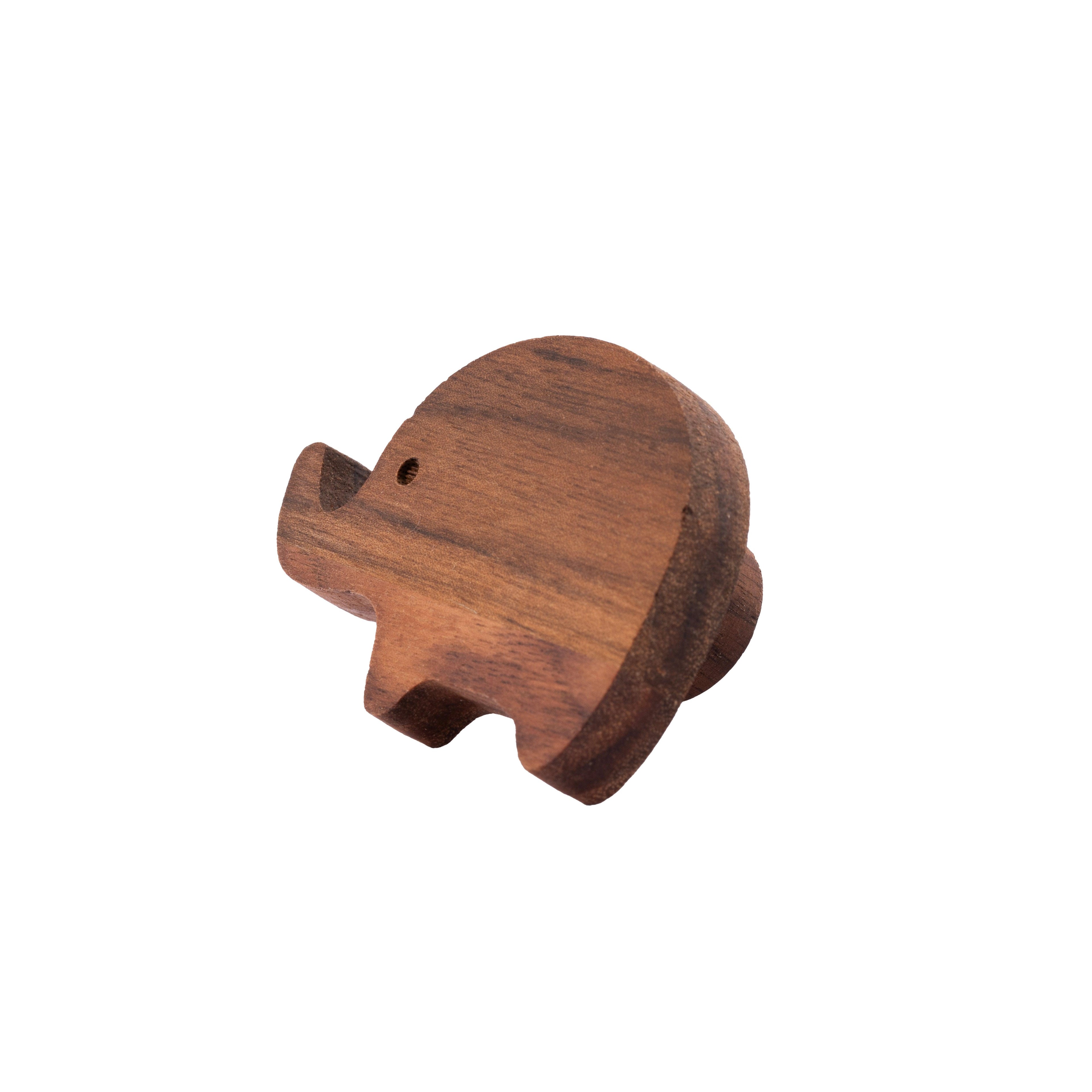 Elephant Wooden Knob Knob 50mm / Walnut / Wood - M A N T A R A