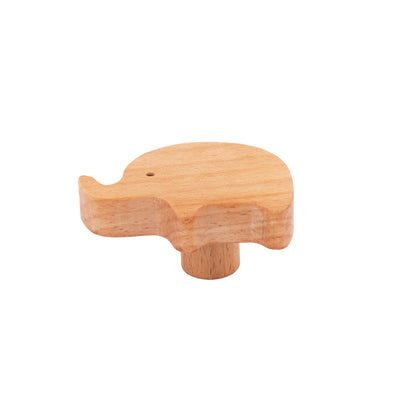 Elephant Wooden Knob Knob - M A N T A R A