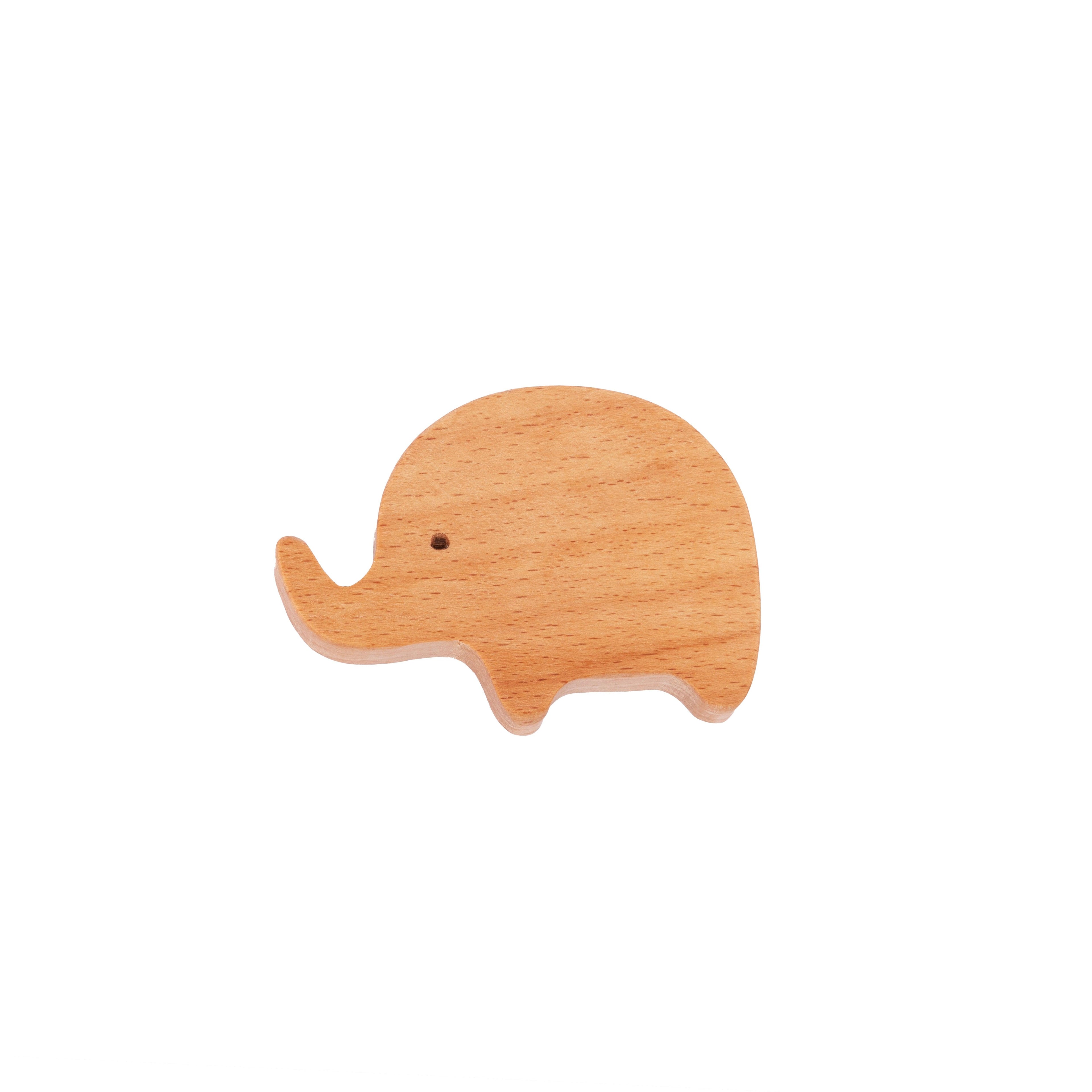 Elephant Wooden Knob Knob - M A N T A R A
