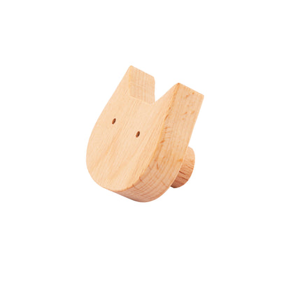 Cat Wooden Knob Hook 55mm / Beige / Wood - M A N T A R A