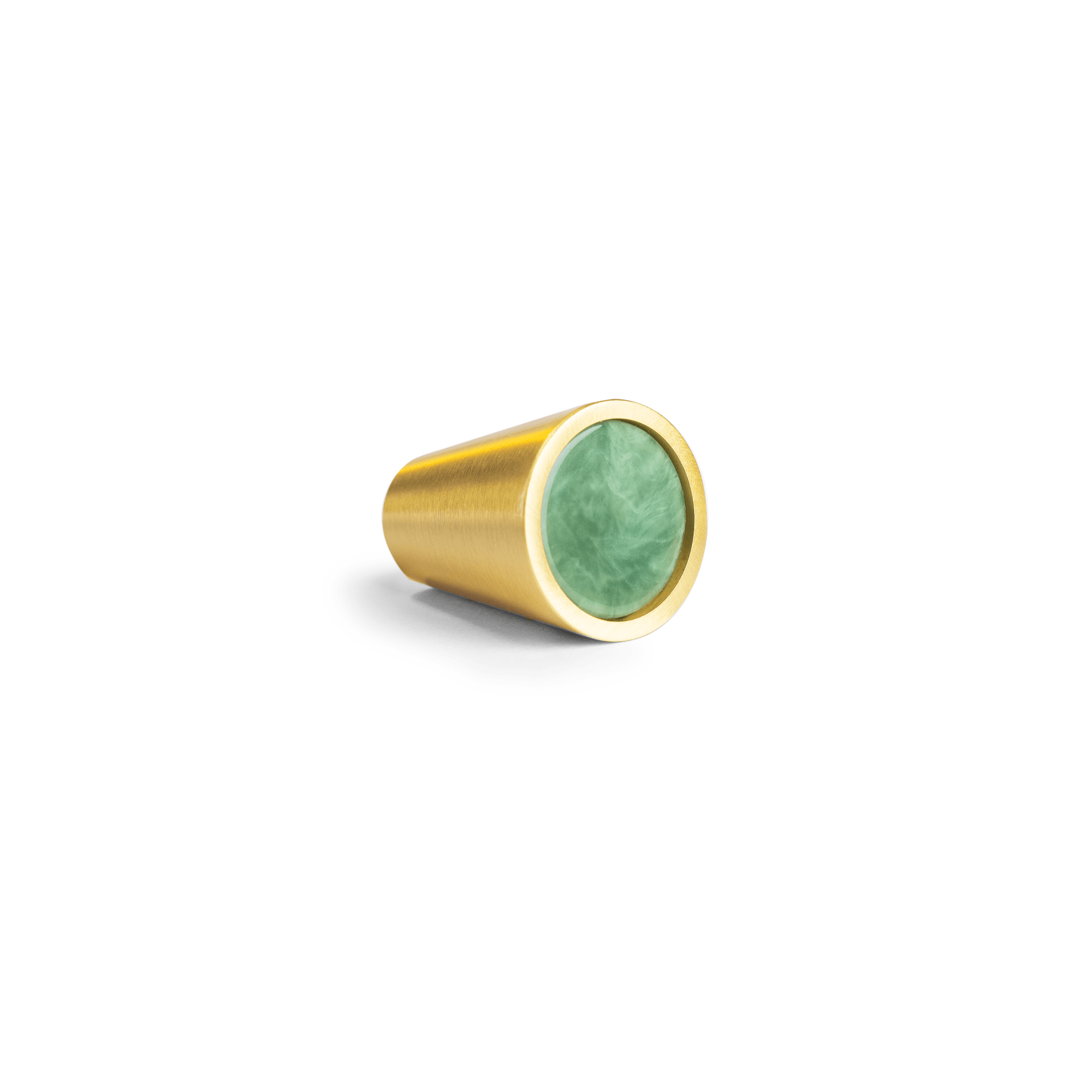 Gemstone Knob Knob 25mm. / Green / Marble - M A N T A R A