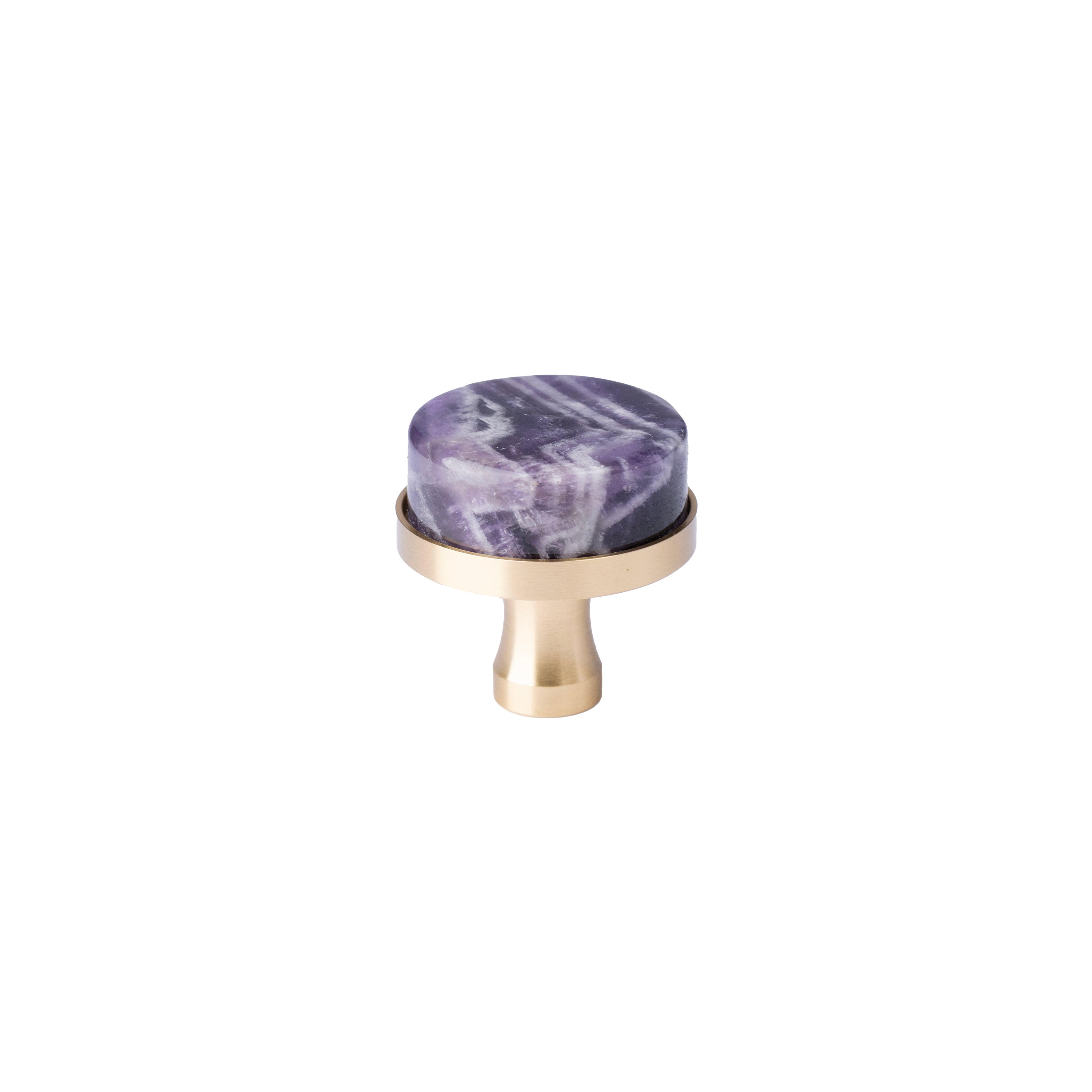 Aura Knob Knob 30mm / Purple / Crystal - M A N T A R A