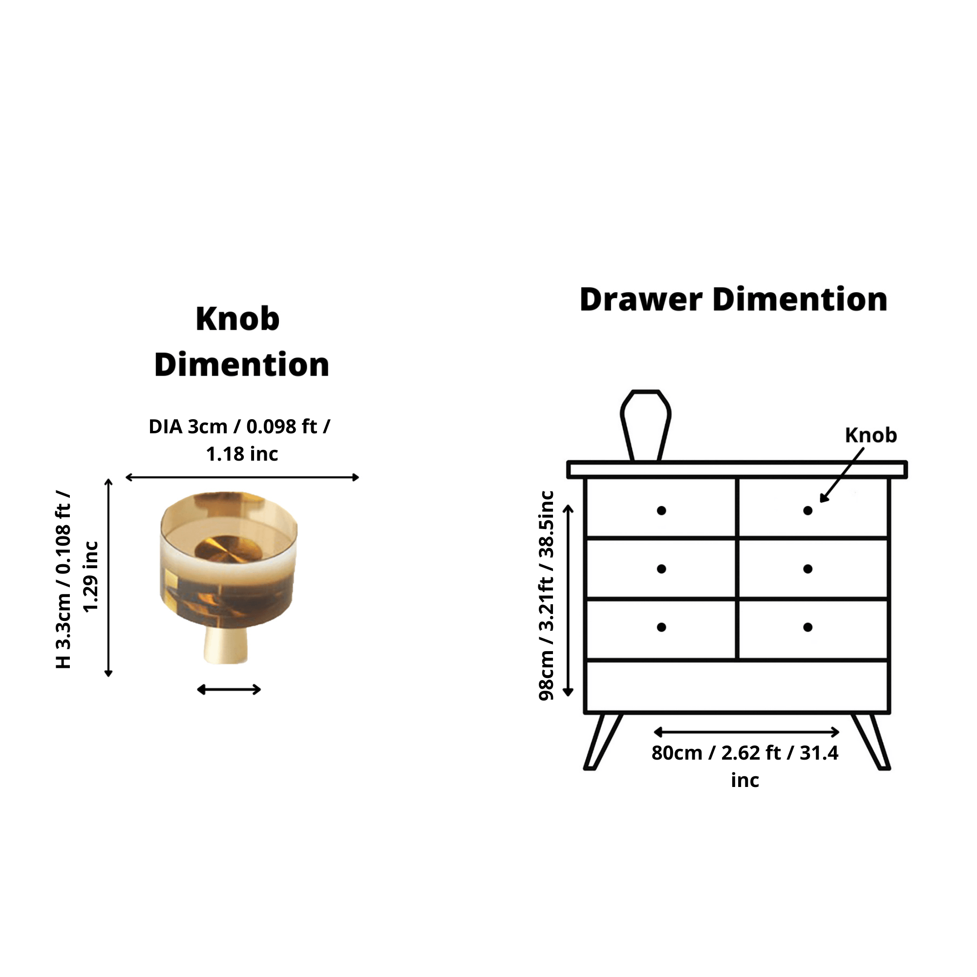 Twilight Crystal Knob