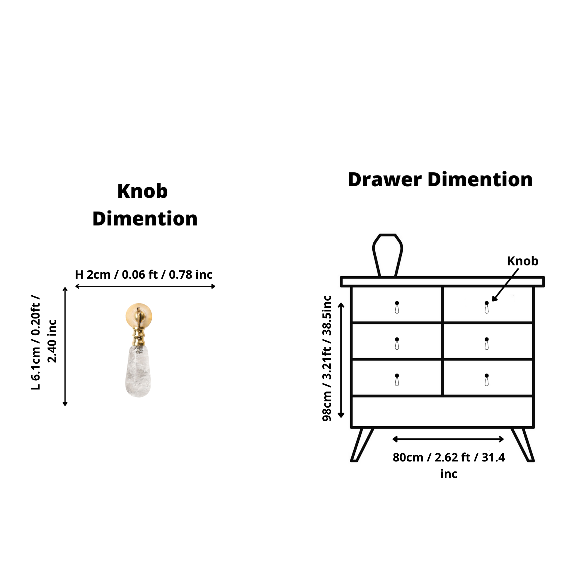 Cosmo Drop Knob