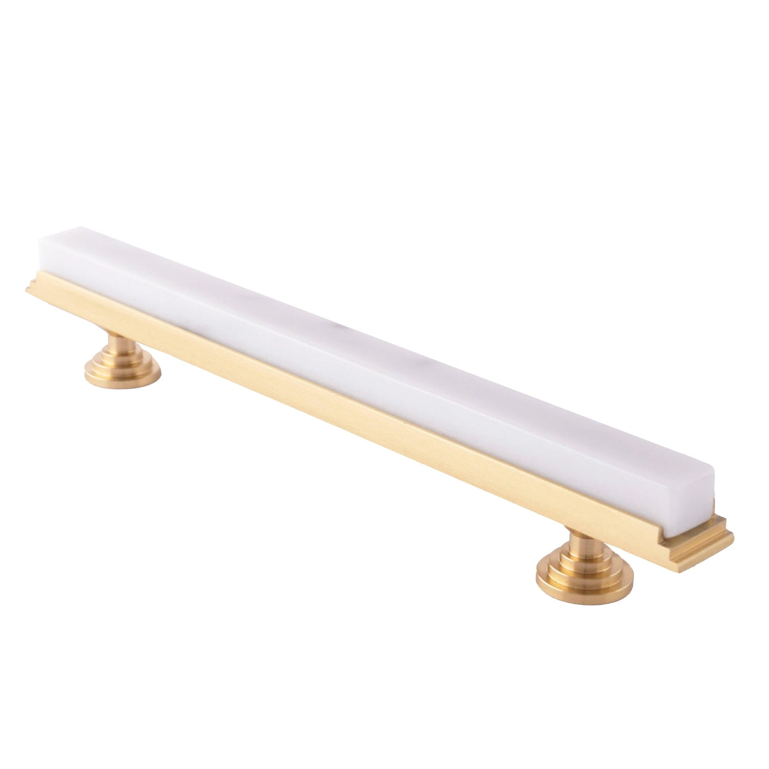 Acropolis Handle Handles/Door handle-Cabinet handle / White / Marble - M A N T A R A