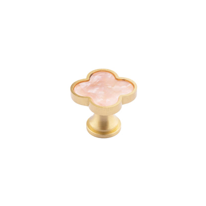  A-0006/ Alhambra-knob/ Drawer knobs / Brass Acrylic/ MANTARA