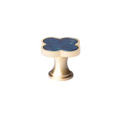  A-0006/ Alhambra-knob/ Drawer knobs / Brass Acrylic/ MANTARA