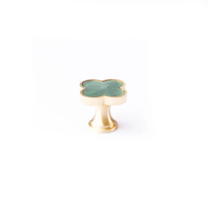  A-0006/ Alhambra-knob/ Drawer knobs / Brass Acrylic/ MANTARA