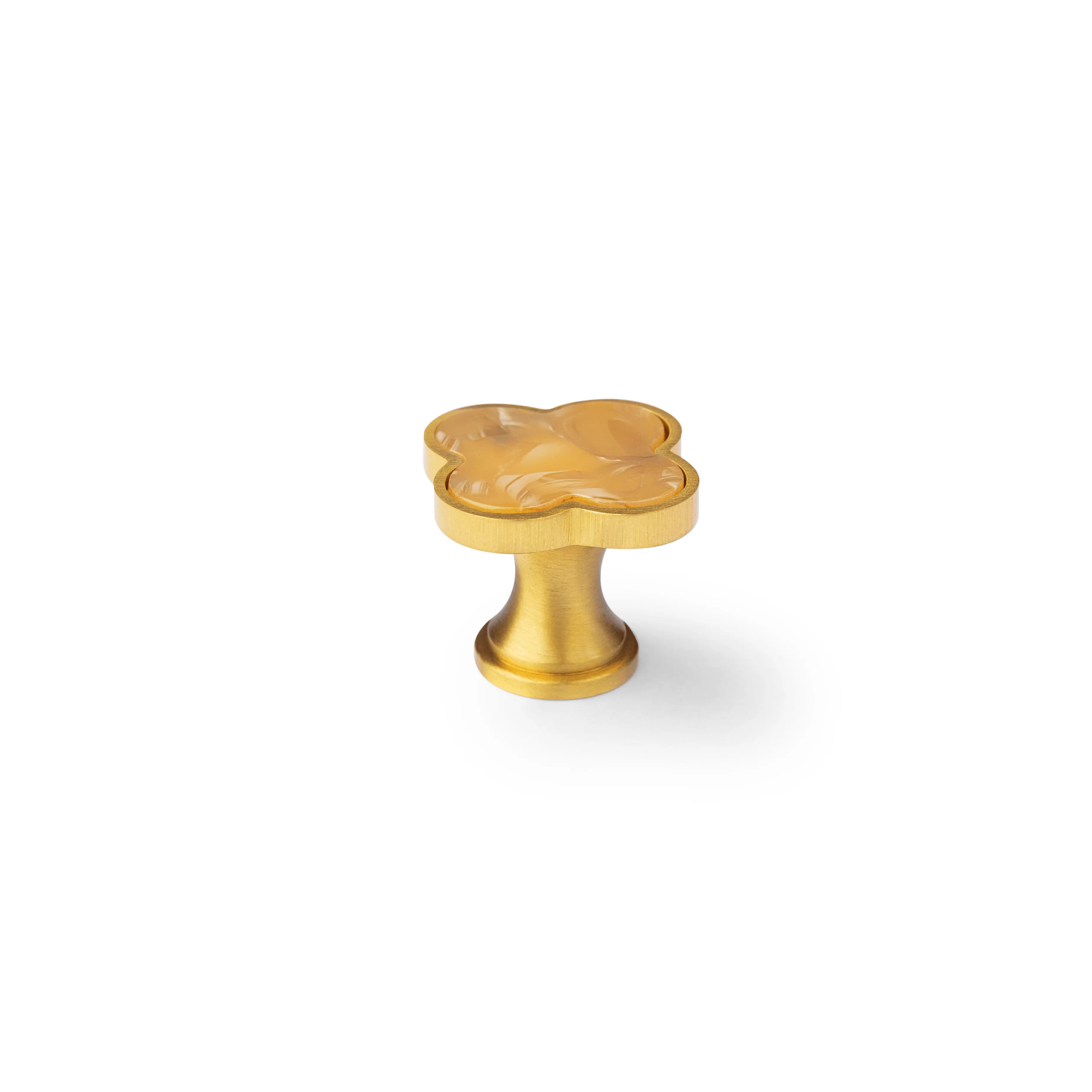  A-0006/ Alhambra-knob/ Drawer knobs / Brass Acrylic/ MANTARA