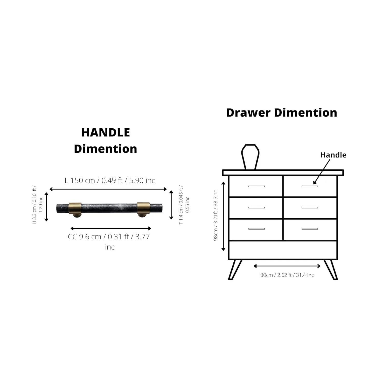 Arabella Handles / Handle / Door handle / Marble - M A N T A R A