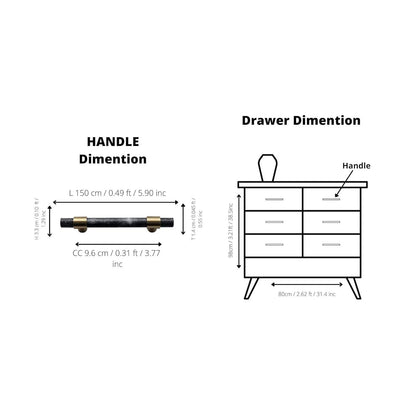 Arabella Handles / Handle / Door handle / Marble - M A N T A R A