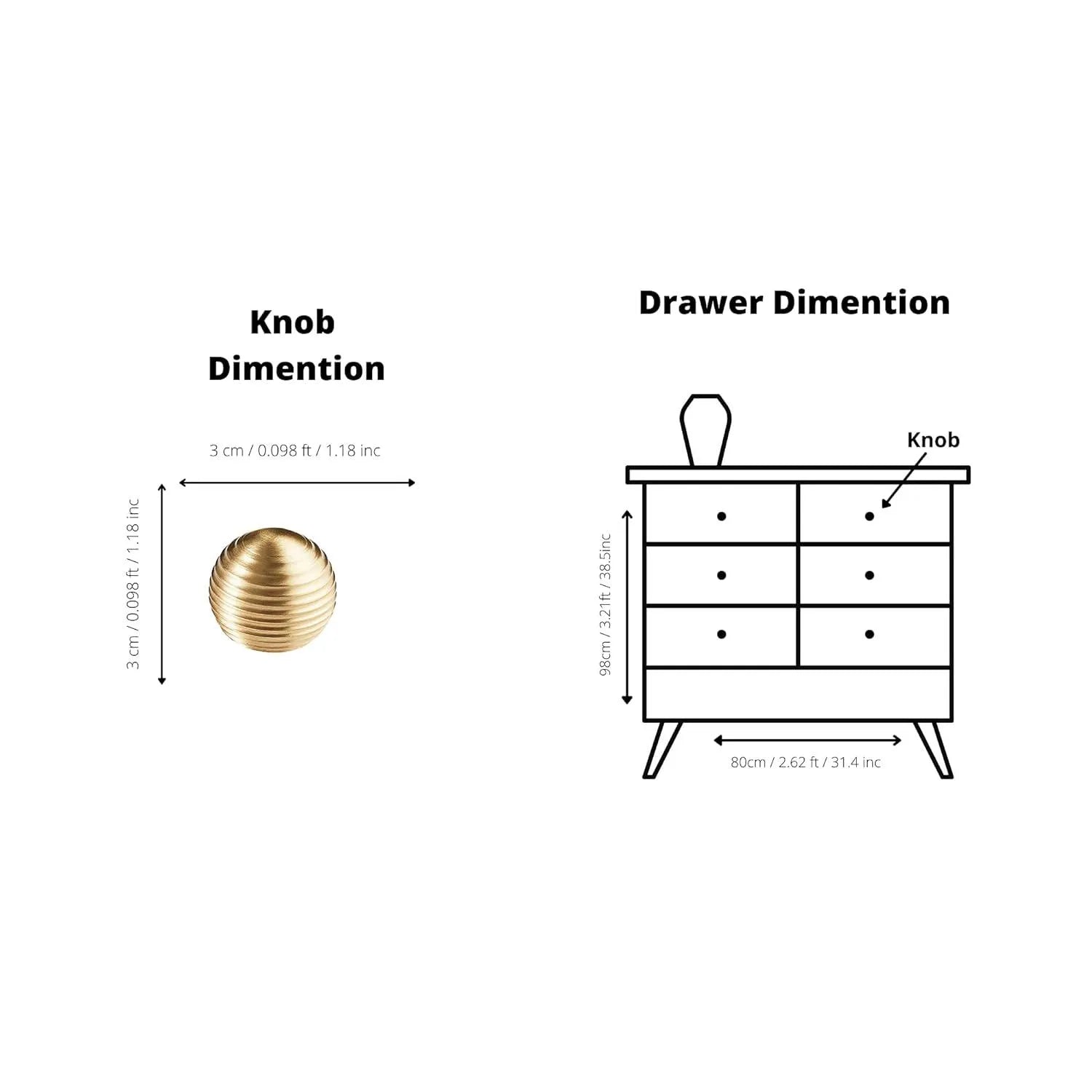 Astral Knob/ door  Knob/ round knob/ Gold / Brass - M A N T A R A