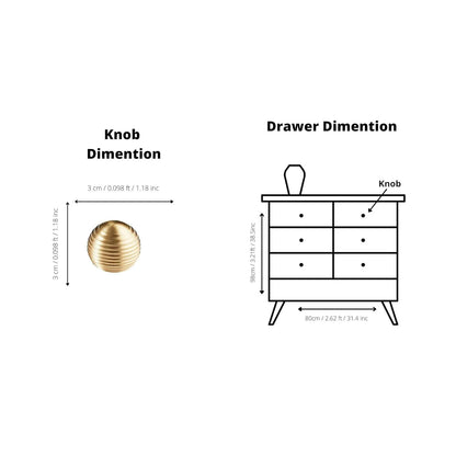 Astral Knob/ door  Knob/ round knob/ Gold / Brass - M A N T A R A