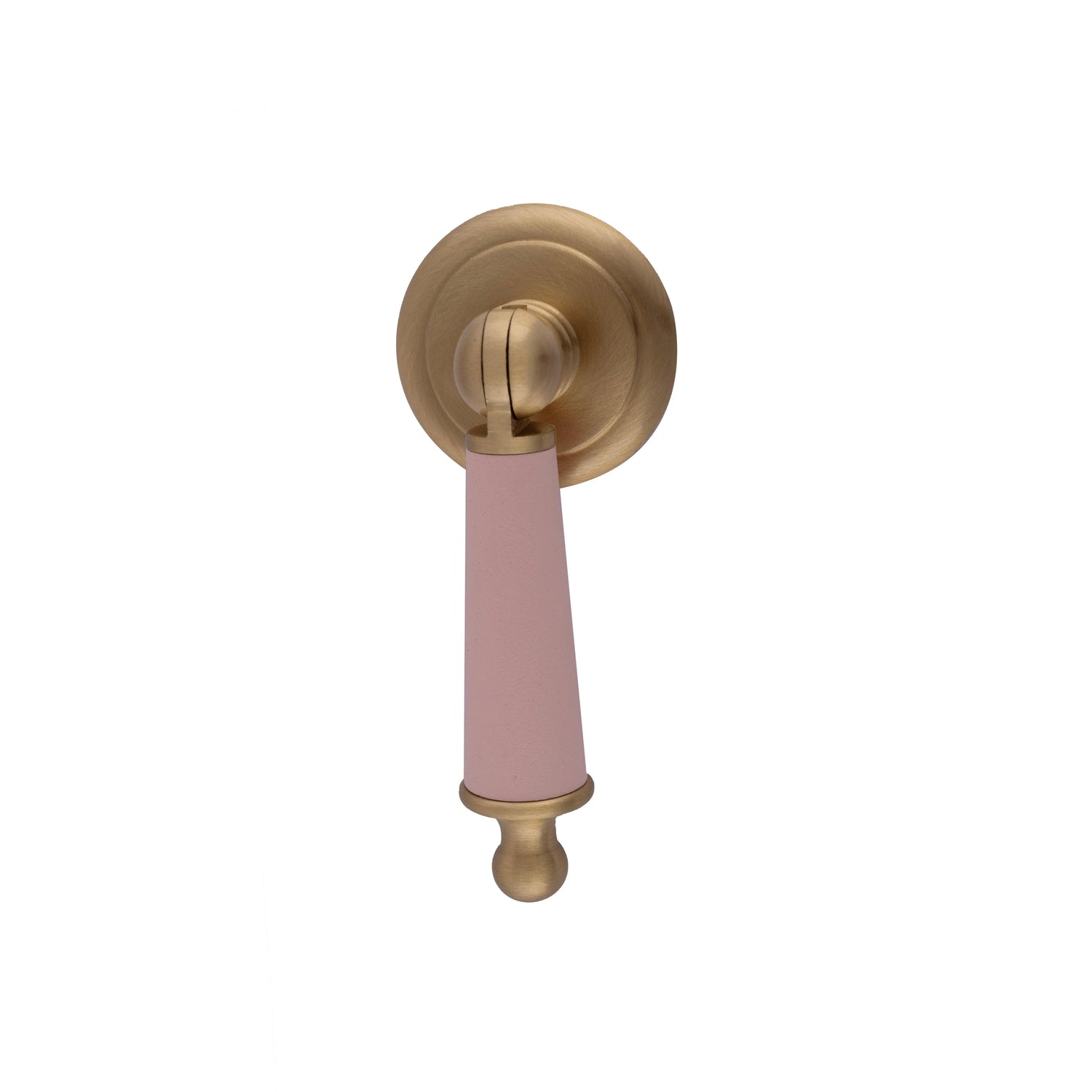 Austere Drop Knob /Door knob  / Brass/ Leather  /  M A N T A R A