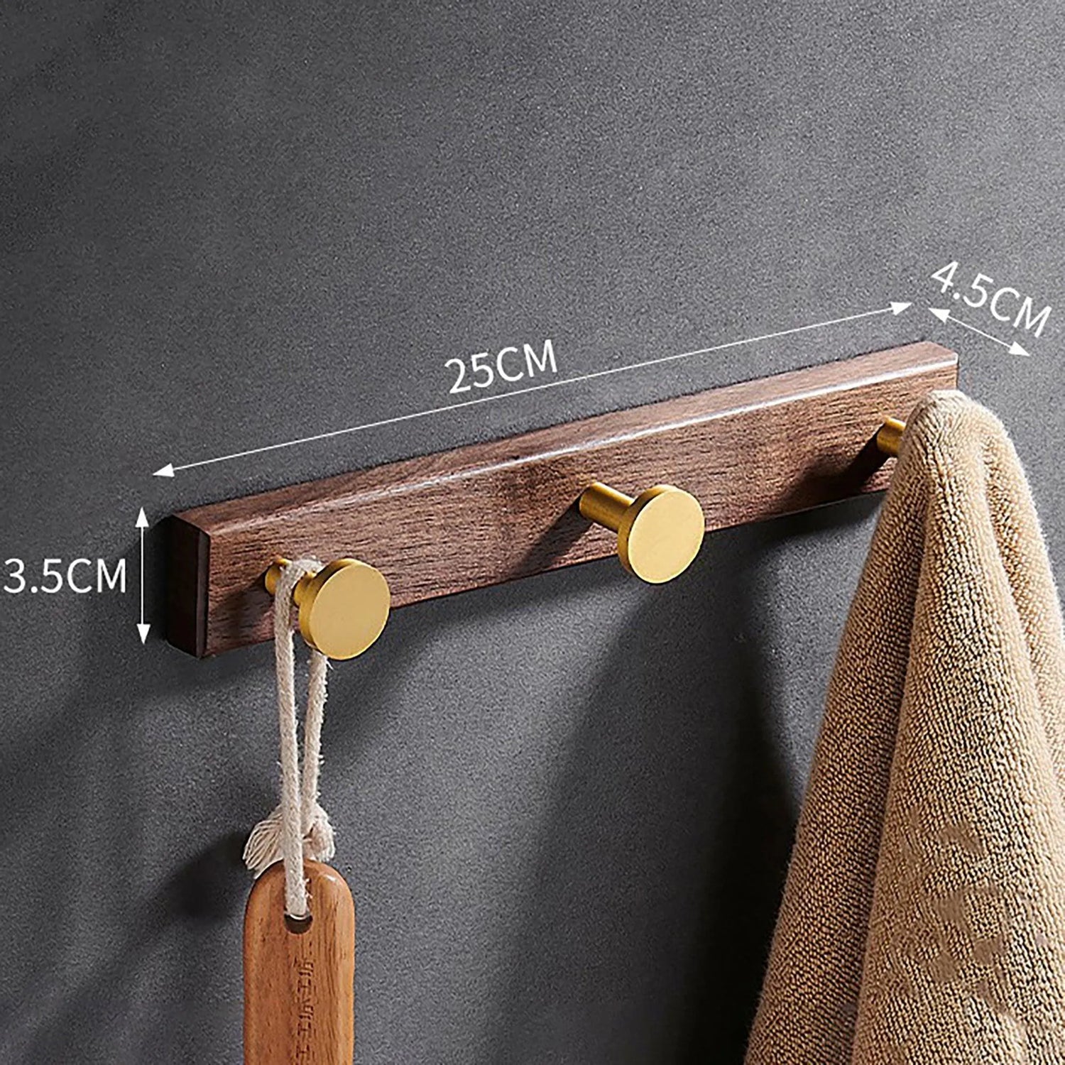 Calista Hook/ Bathroom /Bedroom / Hook/ Brown / Wood - M A N T A R A