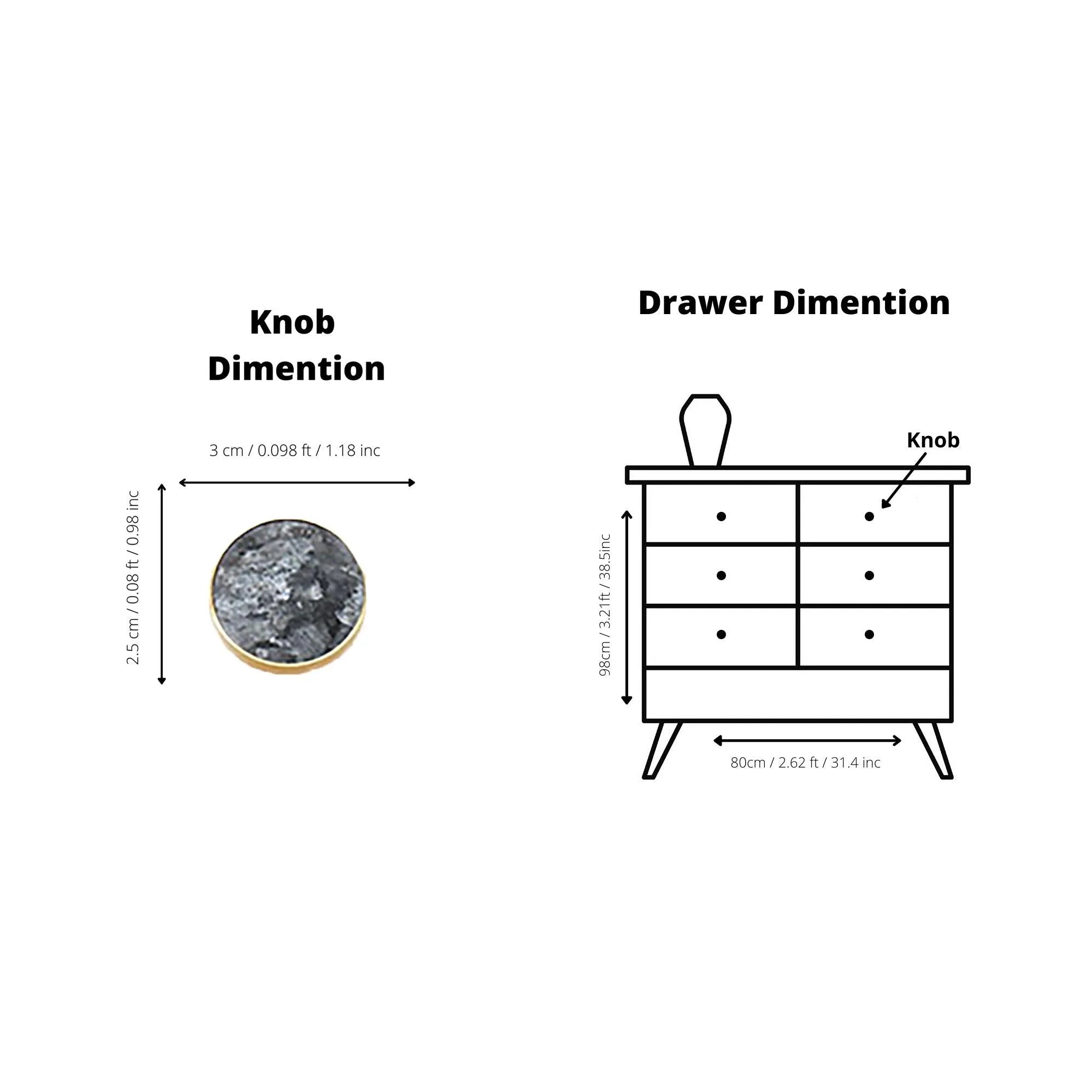 Carrara Knob | Cabinet | Drawer | Wardrobe | door knob| Kitchen door knobs | Brass | Natural stone |Mantara