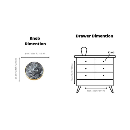 Carrara Knob | Cabinet | Drawer | Wardrobe | door knob| Kitchen door knobs | Brass | Natural stone |Mantara