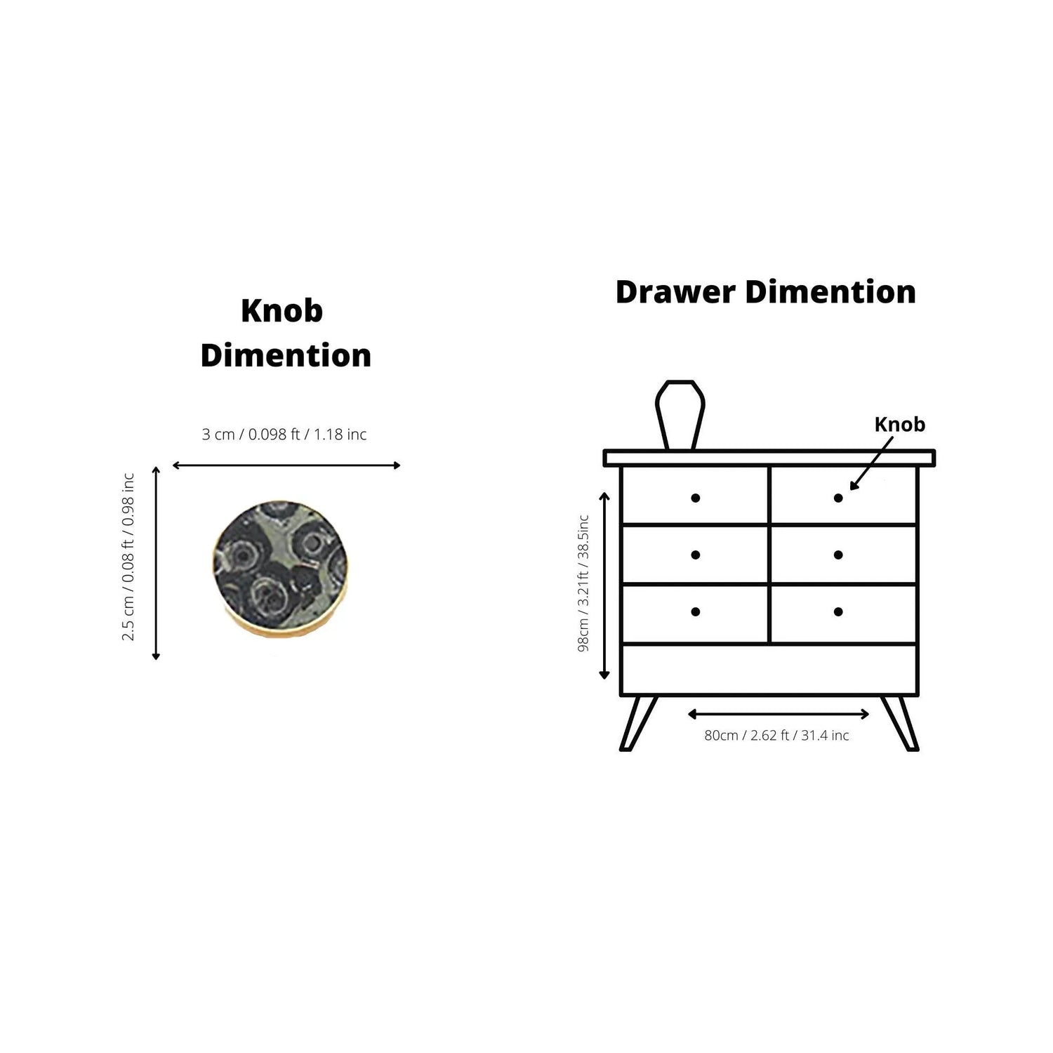 Carrara Knob | Cabinet | Drawer | Wardrobe | door knob| Kitchen door knobs | Brass | Natural stone |Mantara