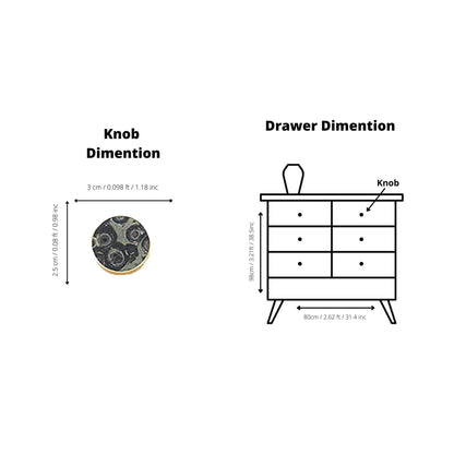 Carrara Knob | Cabinet | Drawer | Wardrobe | door knob| Kitchen door knobs | Brass | Natural stone |Mantara