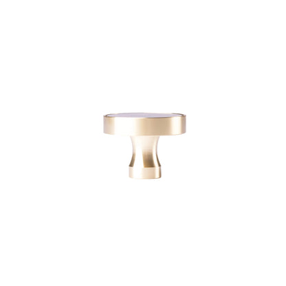 Carrara Knob | Cabinet | Drawer | Wardrobe | door knob| Kitchen door knobs | Brass | Natural stone |Mantara