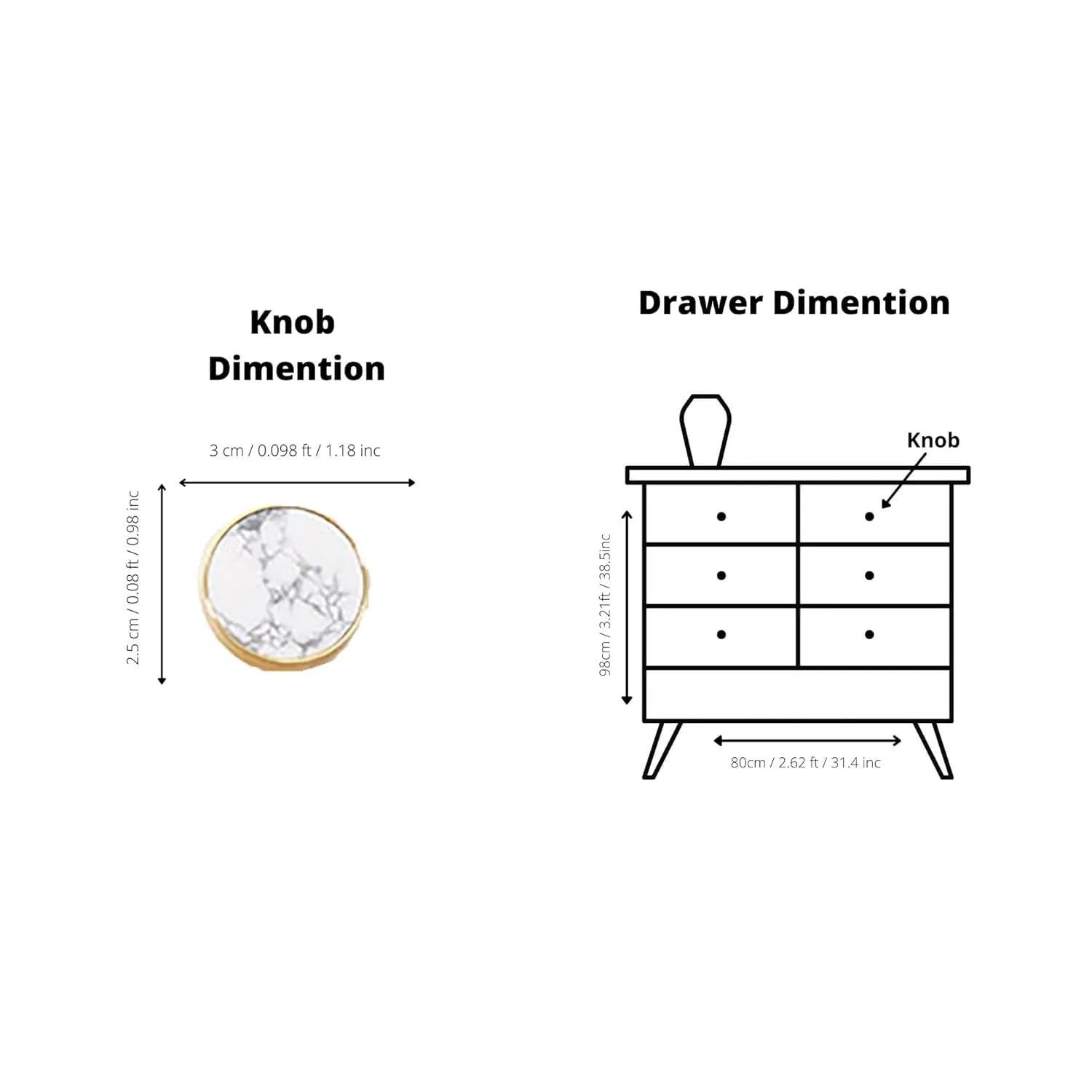 Carrara Knob | Cabinet | Drawer | Wardrobe | door knob| Kitchen door knobs | Brass | Natural stone |Mantara