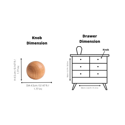 Celestial knob | Cabinet knob | drawer knob | Beige | Brown | Wood | Mantara