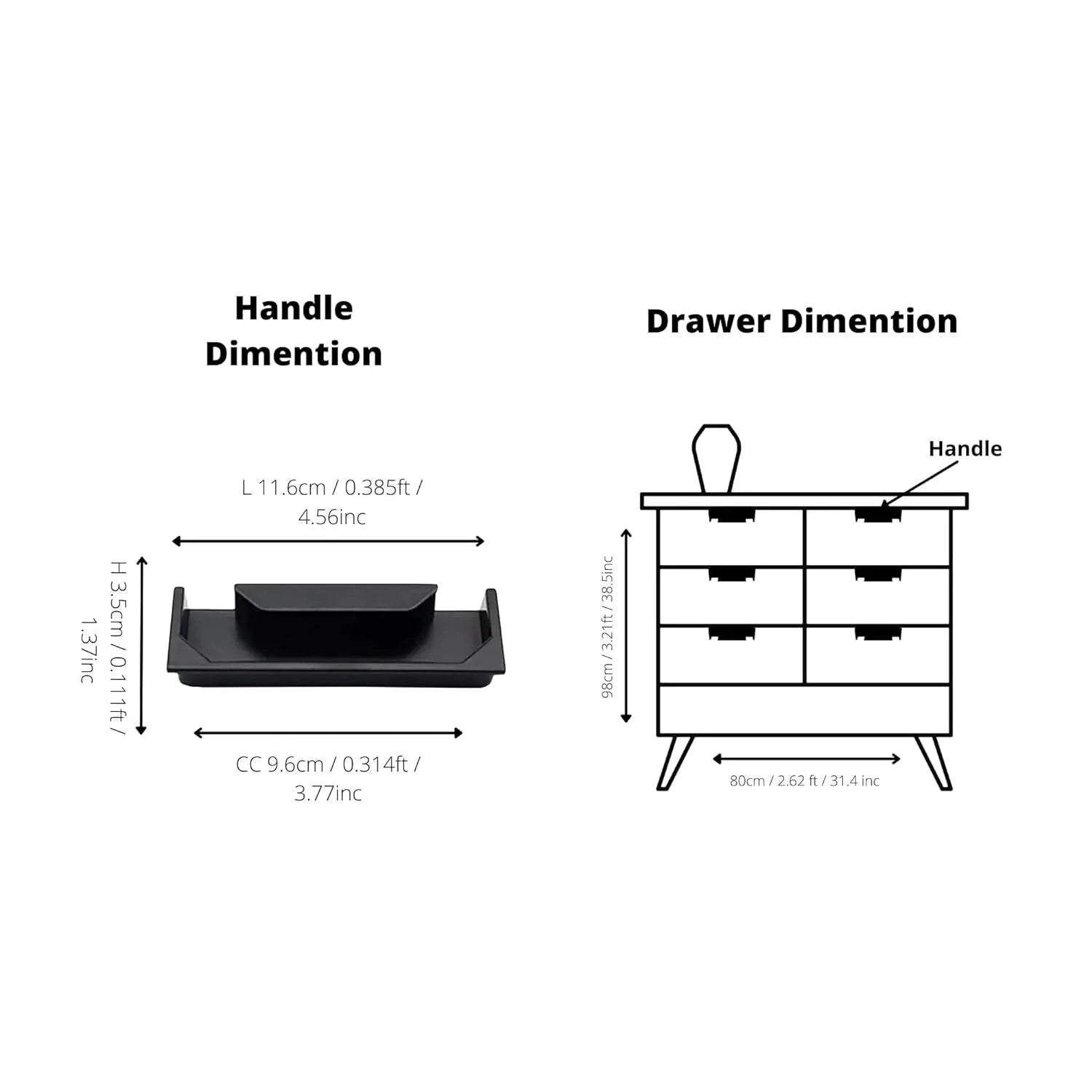 Concealed handle | Door handle | Sliding door handle | Black | Mantara