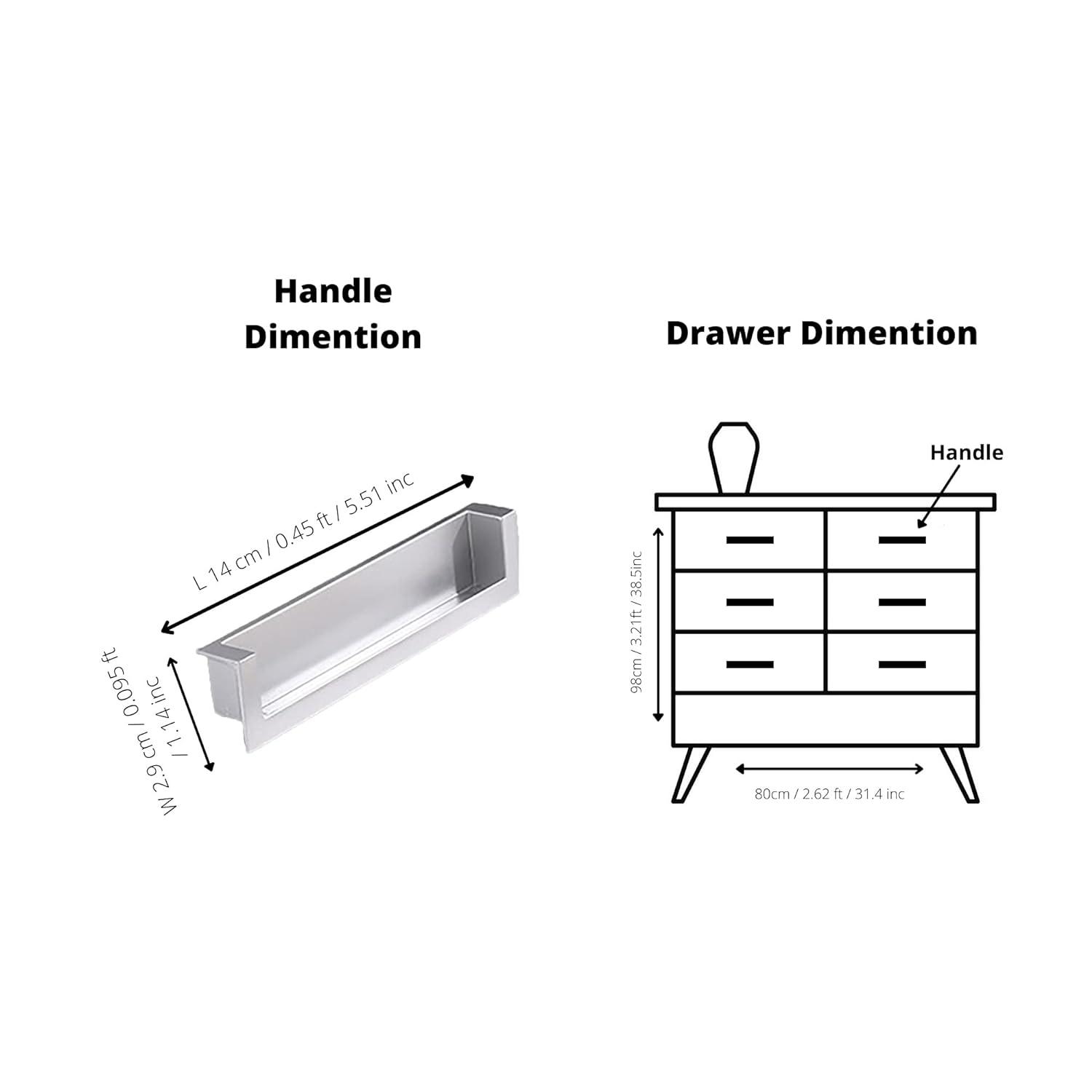 Concealed Rectangular Knob - M A N T A R A