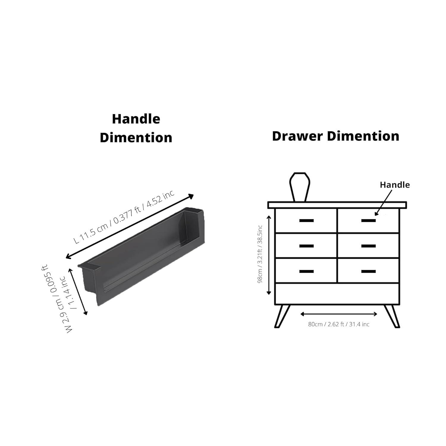 Concealed Rectangular Knob - M A N T A R A