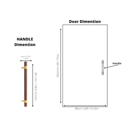 Ebonex T Bar Handle/ door Handles/ Wardrobe handles/ bedroom/ bathroom/ hardware/ furniture/quality / Wood - M A N T A R A