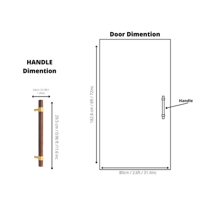 Ebonex T Bar Handle/ door Handles/ Wardrobe handles/ bedroom/ bathroom/ hardware/ furniture/quality / Wood - M A N T A R A