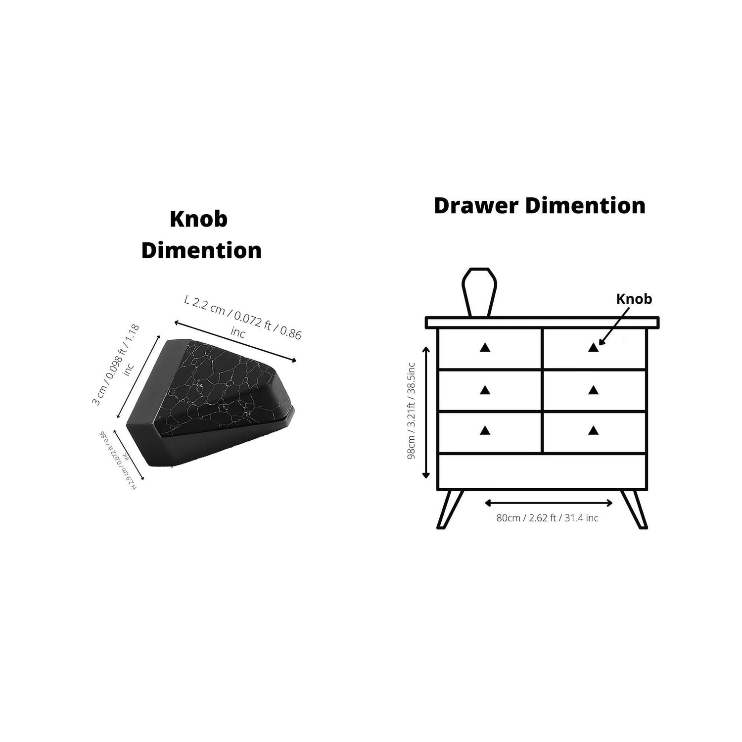 Gable Knob /  door and cabinet hardware/cabinet black hardware
/ black cabinet pulls/cupboard door furniture/ Black / Zinc Alloy - M A N T A R A