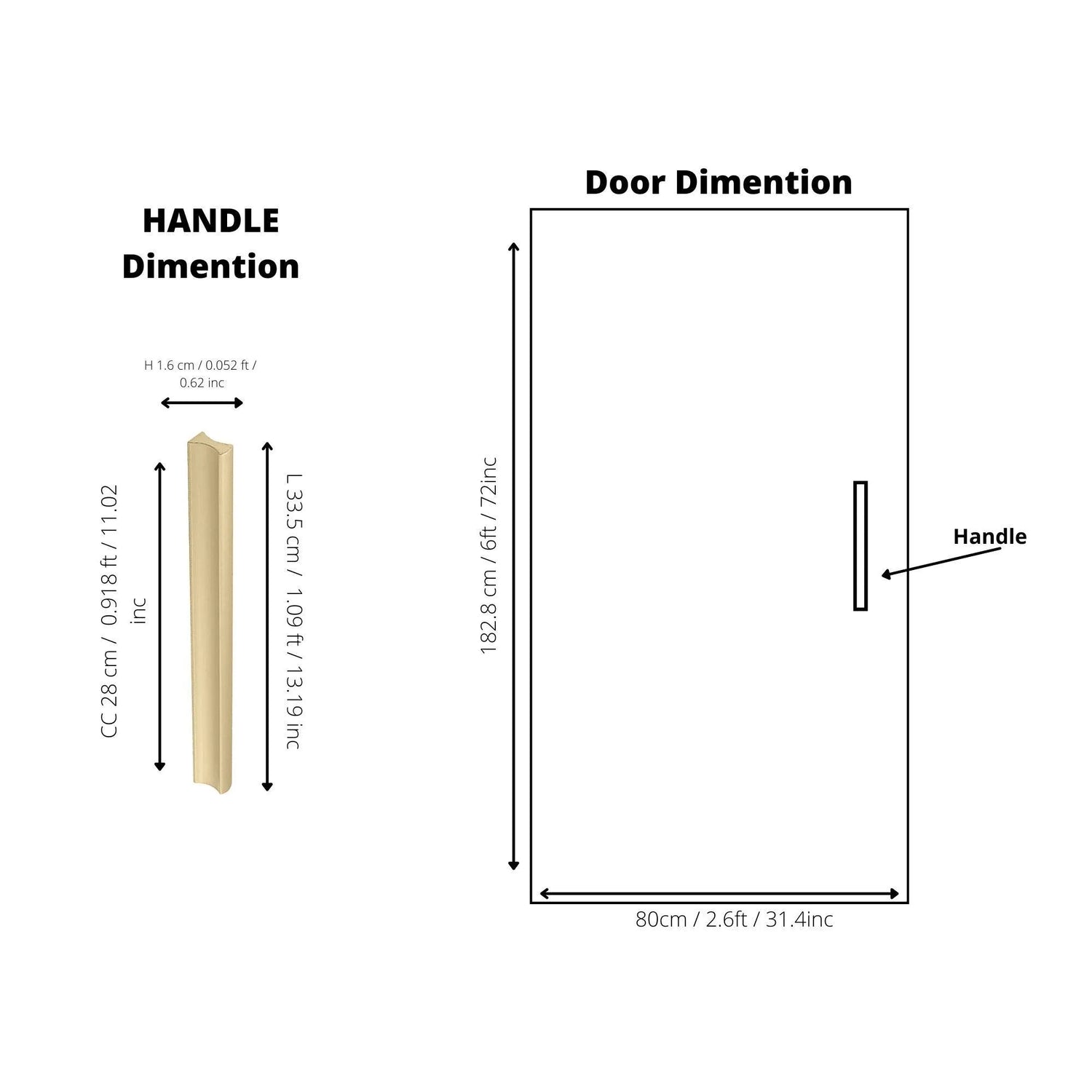 Galactic Handle Handles 32mm / Gold / Brass - M A N T A R A