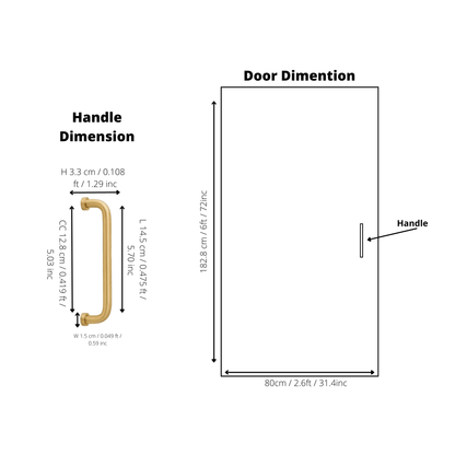 Gleam Handle Handles 112mm / Gold / Brass - M A N T A R A