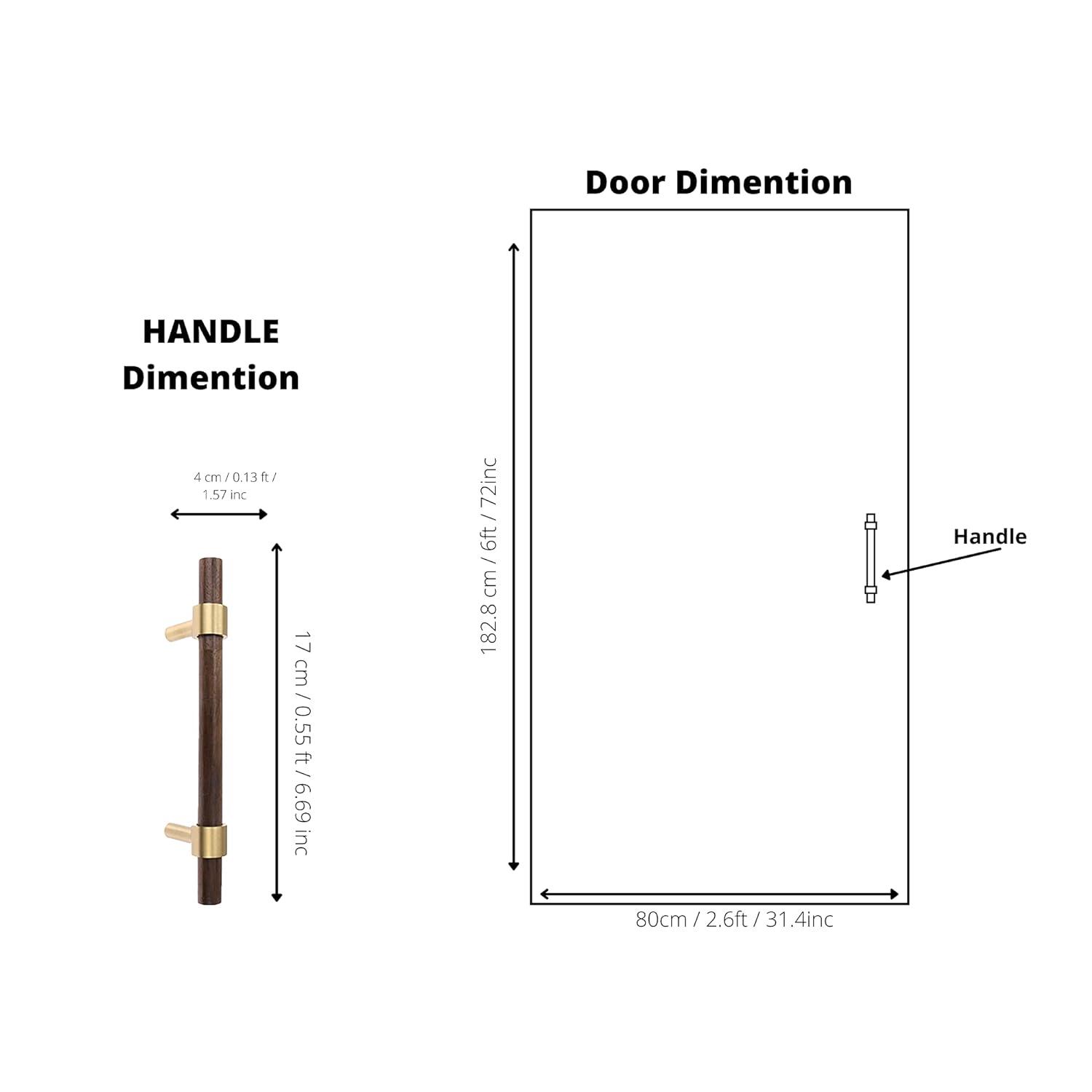 Holt Handle Handles 60mm / Brown / Wood - M A N T A R A