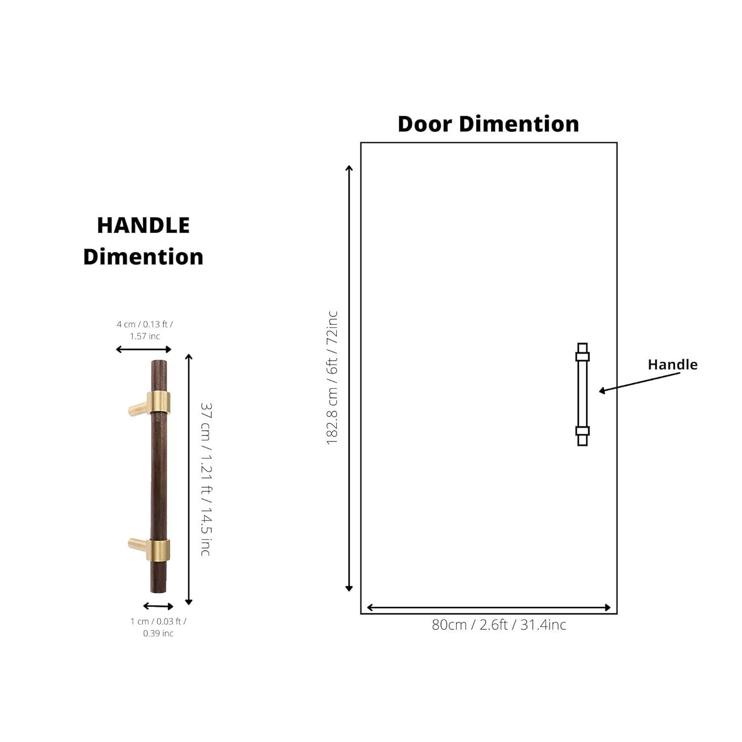 Holt Handle Handles 60mm / Brown / Wood - M A N T A R A