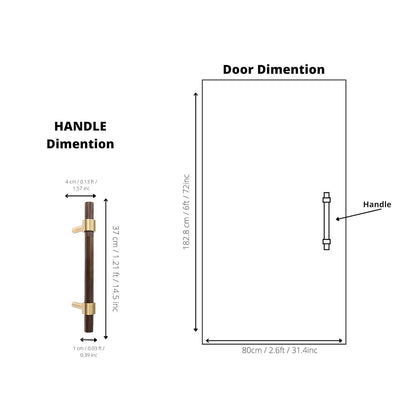 Holt Handle Handles 60mm / Brown / Wood - M A N T A R A