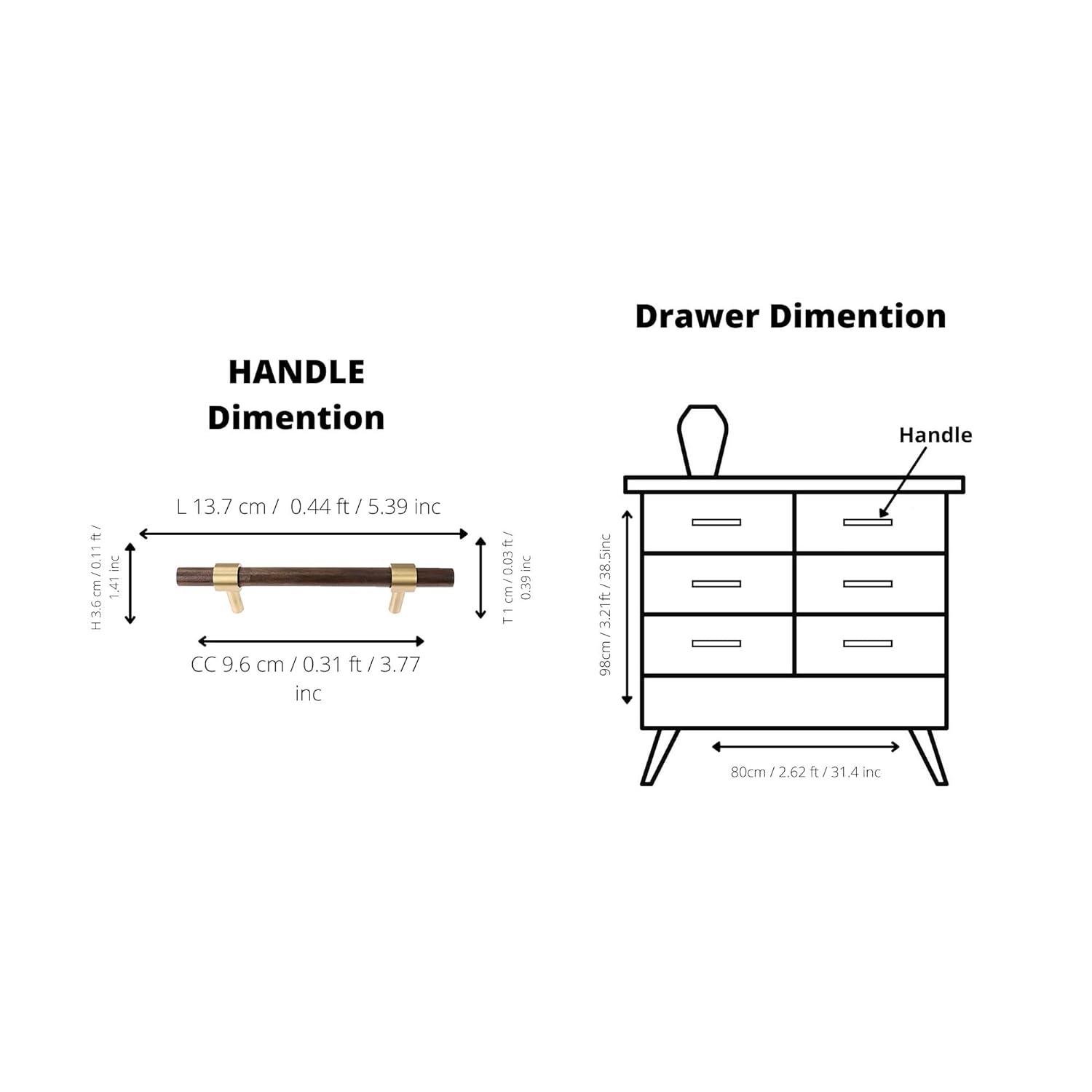 Holt Handle Handles 60mm / Brown / Wood - M A N T A R A