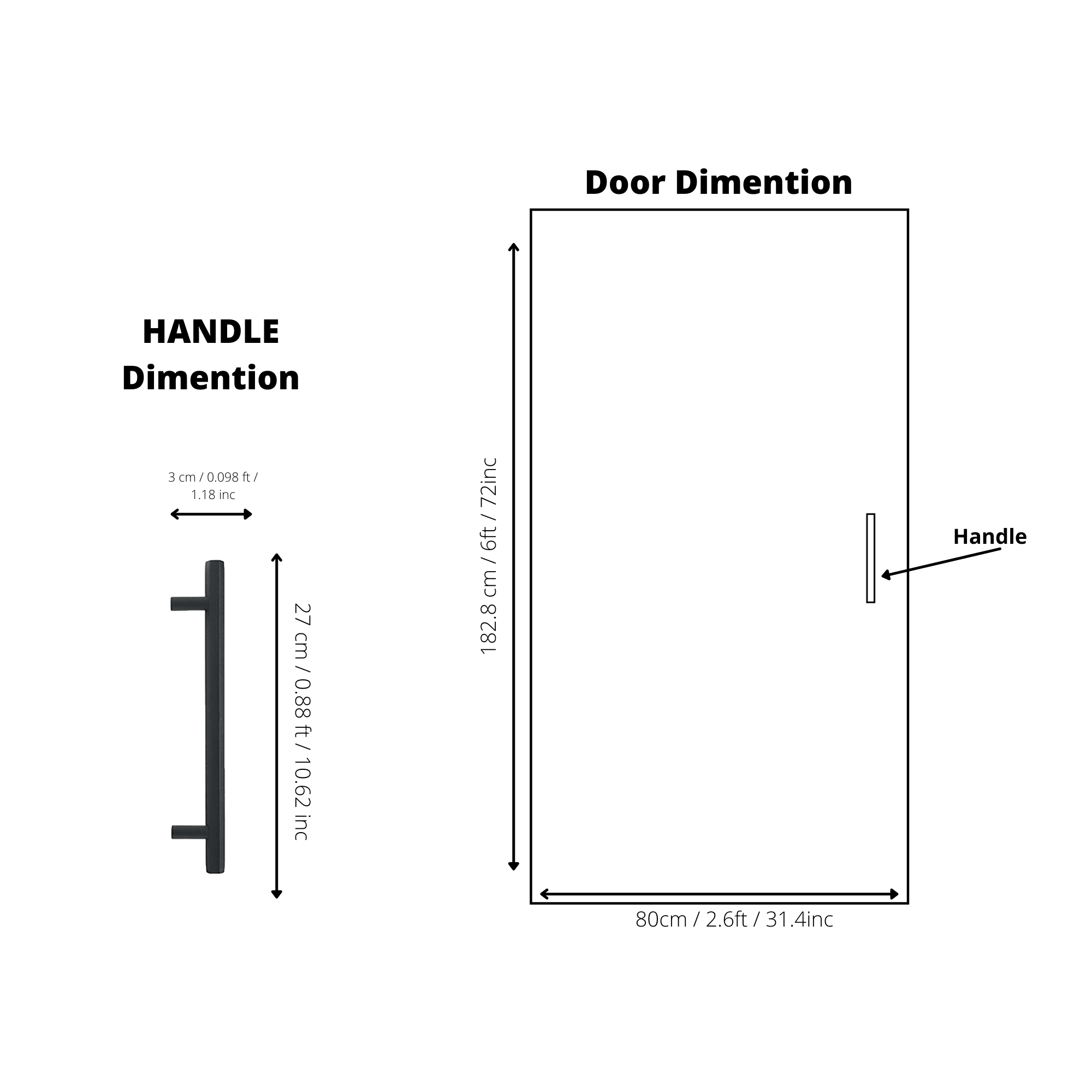 Oblivion T-bar Handle - M A N T A R A