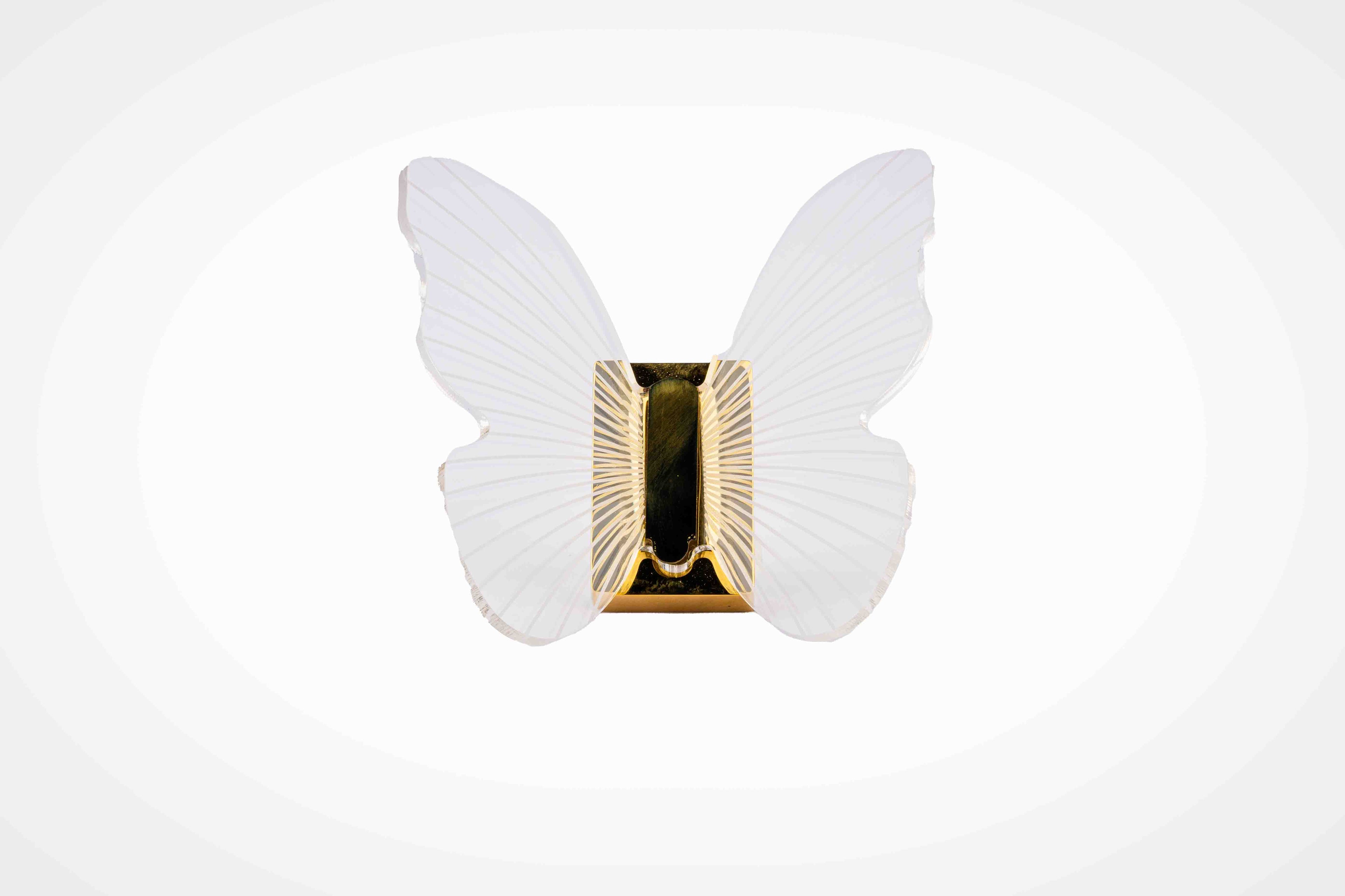 Papillon Hook White / Zinc Alloy+Acrylic / 102mm - M A N T A R A