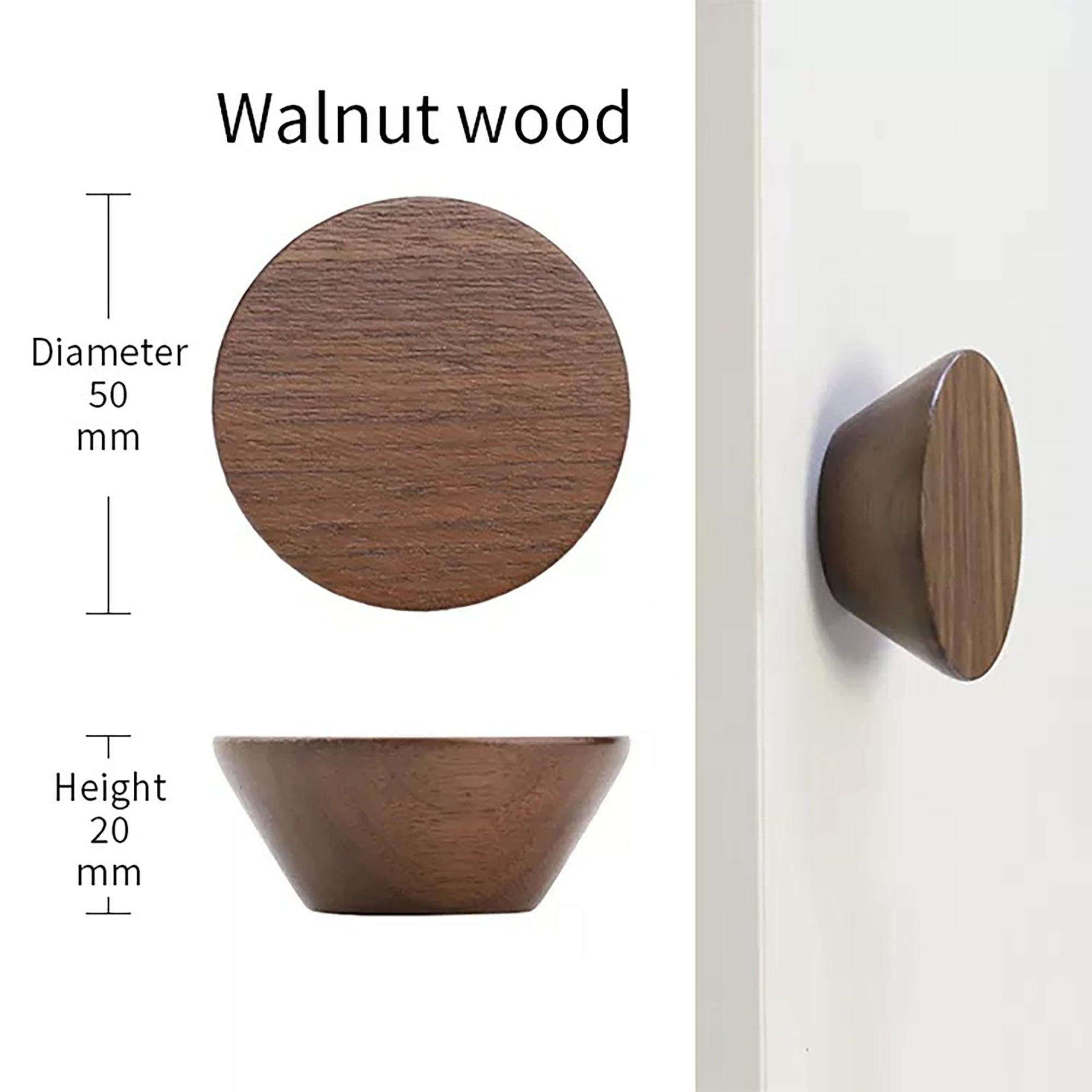 Pedestal Knob Knob 50mm / Brown / Wood - M A N T A R A