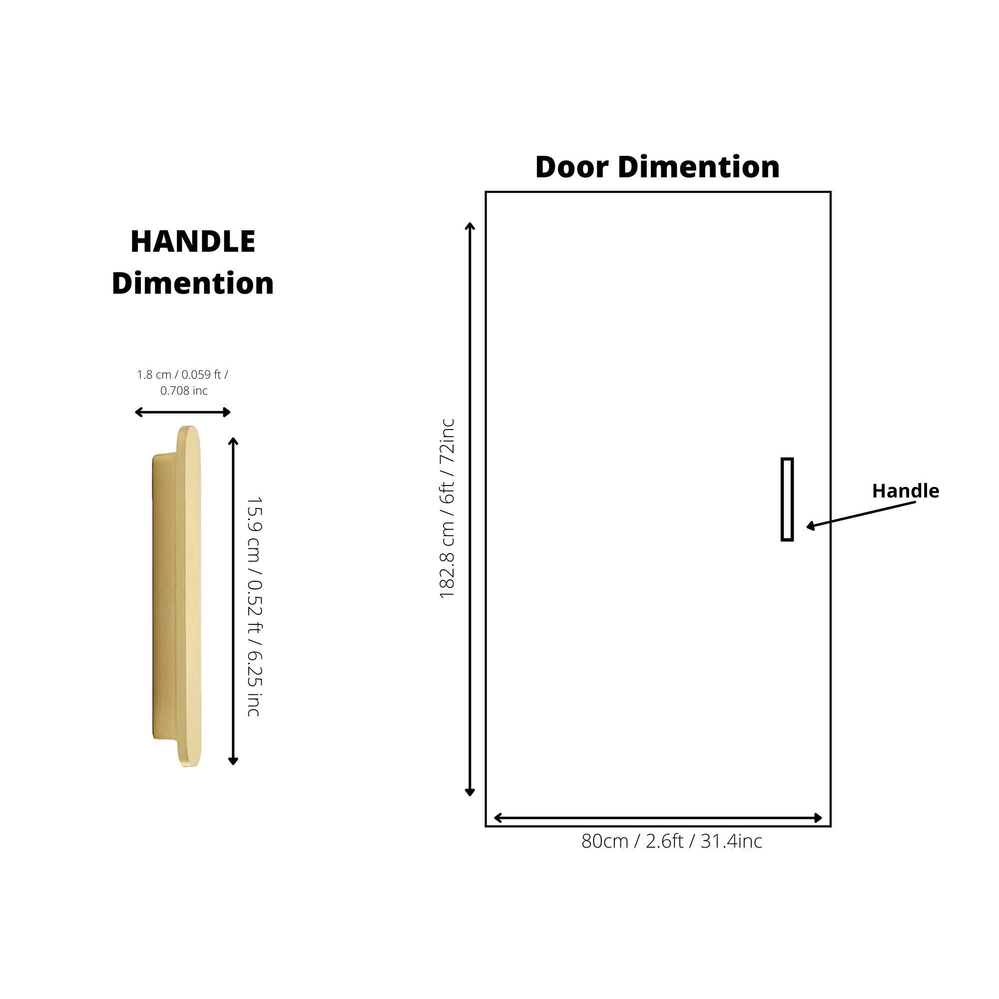 Plato Handle Handles 127mm / Gold / Brass - M A N T A R A